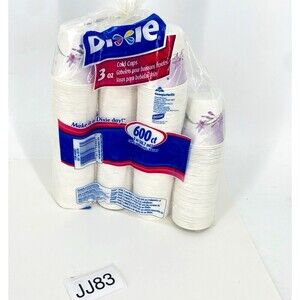 Dixie 3 oz Cold Cups Purple Floral Discontinued Open Bag Approximately 550 Count